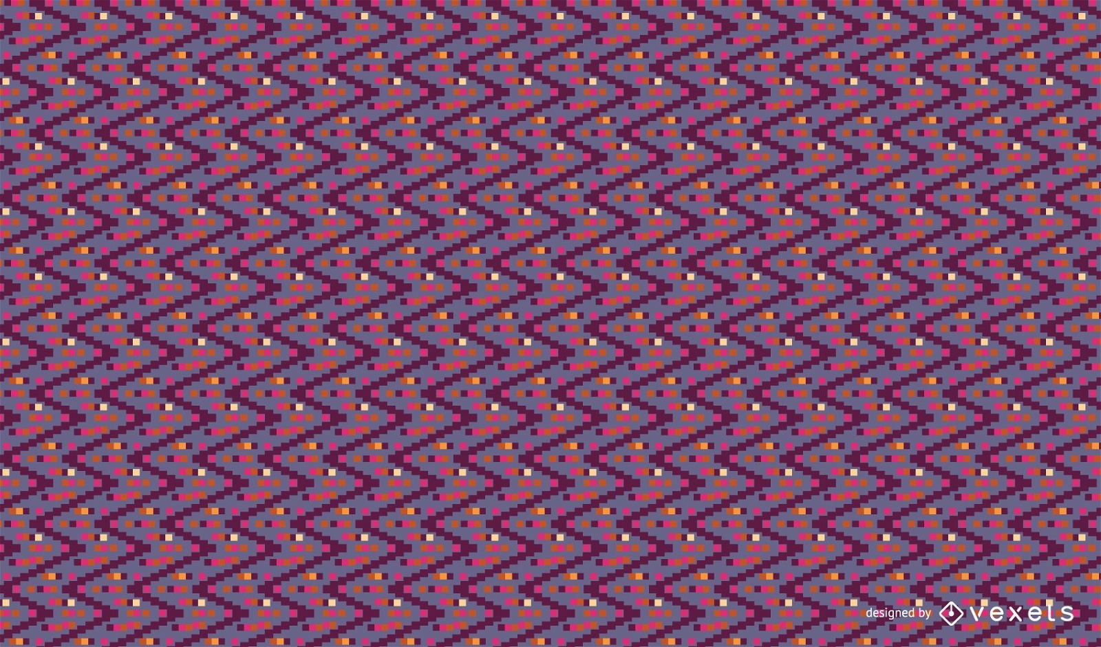Design de padrão ziguezague colorido
