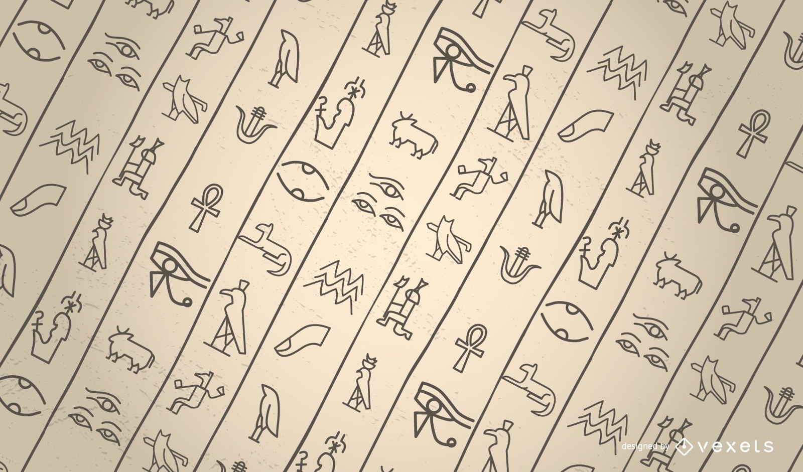 Desenho de padrões de símbolos egípcios