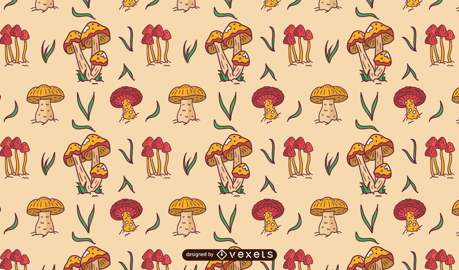 Mushrooms pattern design Mushrooms pattern design