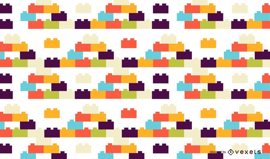 Design de padrão de brinquedos de tijolo colorido Design de padrão de brinquedos de tijolo colorido