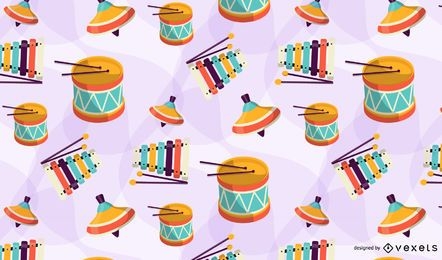Colorful toys pattern design