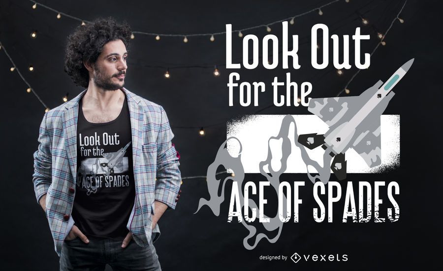 Ace of Spades Aviator Zitat T-Shirt Design Ace of Spades Aviator Zitat T-Shirt Design
