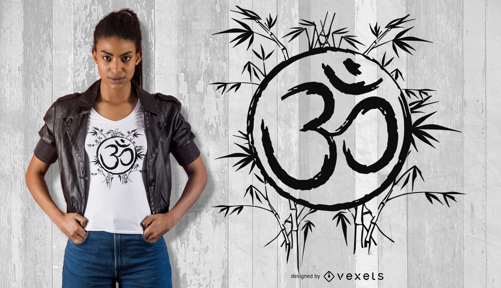 Design de camisetas Nature Om Symbol