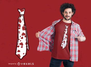 Diseño de camiseta con corbata de San Valentín Diseño de camiseta con corbata de San Valentín