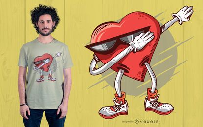Betupfen des Herz-T-Shirt Entwurfs Betupfen des Herz-T-Shirt Entwurfs