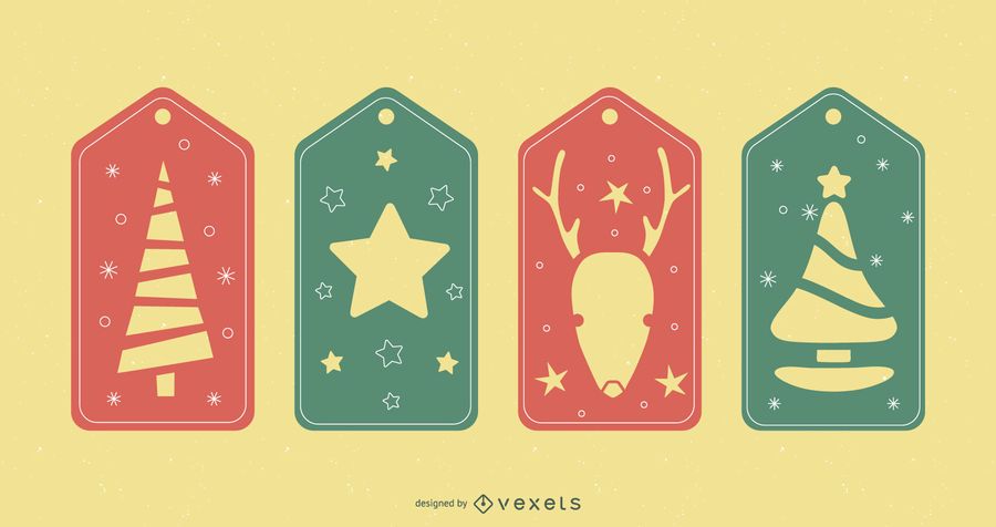 Christmas tags papercut set Christmas tags papercut set