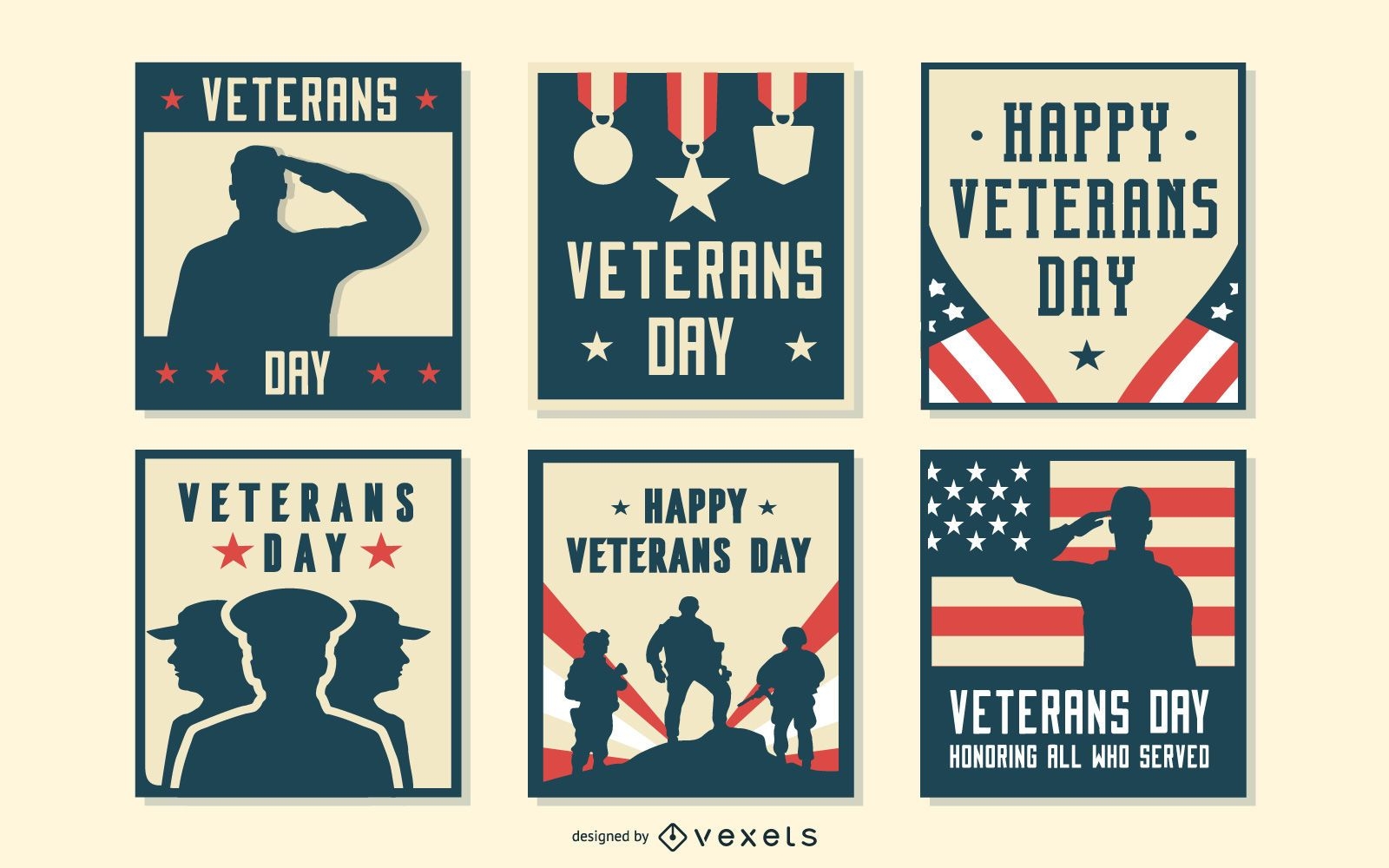 Veterans day compósitions set