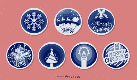 Weihnachten Papercut Vektor festgelegt Weihnachten Papercut Vektor festgelegt