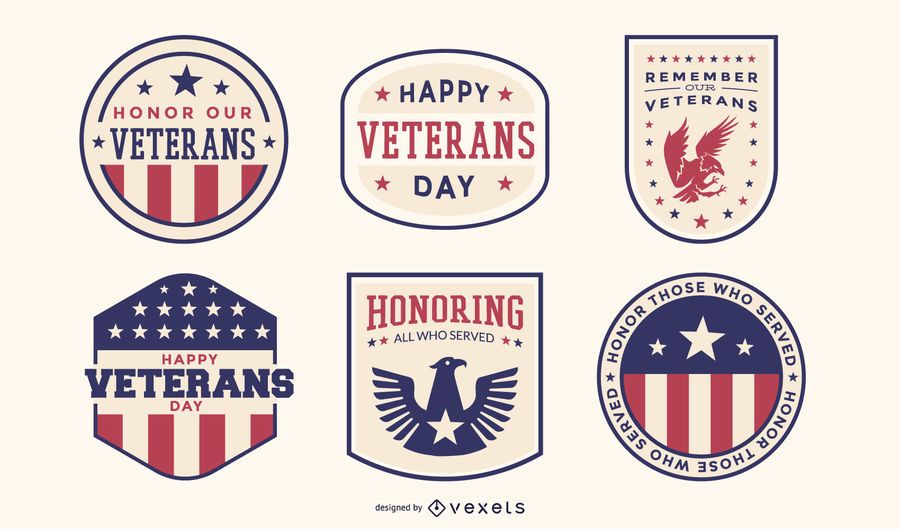 Veterans day badge pack Veterans day badge pack