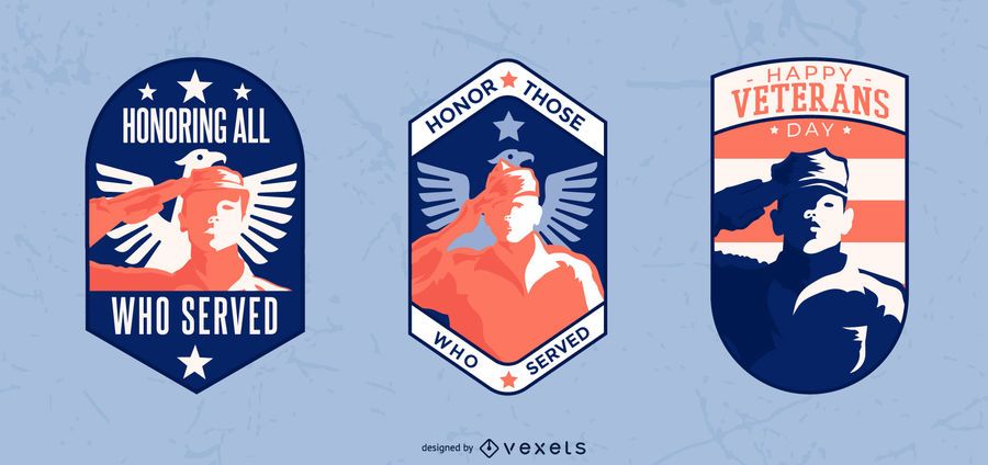 Veterans badge set Veterans badge set