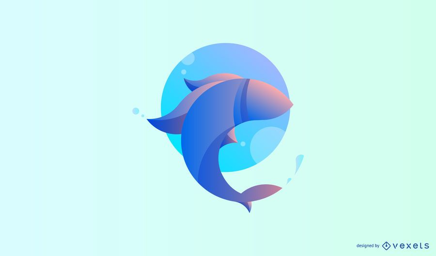 Modern fish logo template Modern fish logo template