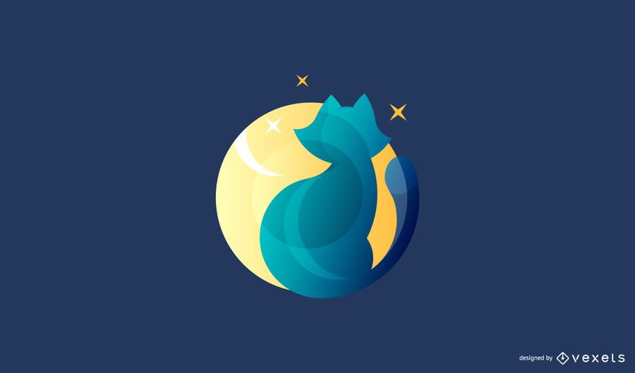 Modern cat logo template Modern cat logo template