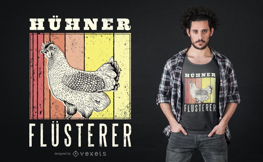 Diseño de camiseta alemana Chicken Whisperer Diseño de camiseta alemana Chicken Whisperer