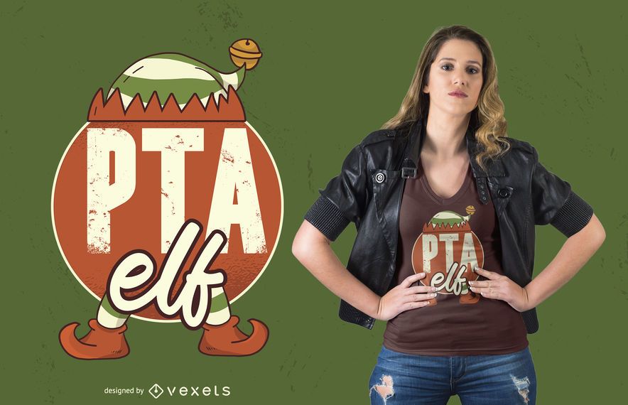 Design de t-shirt de elfo PTA Design de t-shirt de elfo PTA
