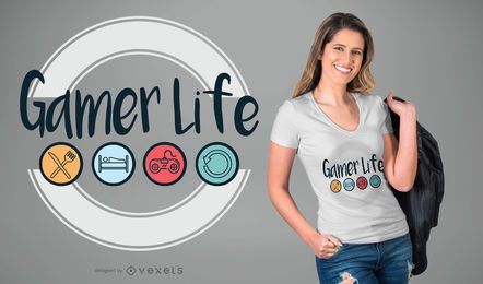 Gamer life t-shirt design Gamer life t-shirt design