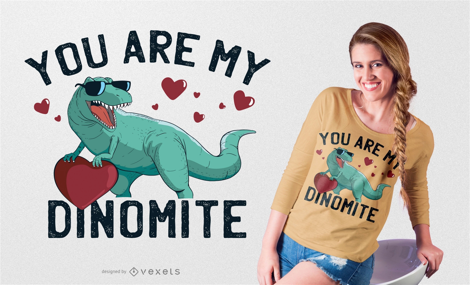 Diseño de camiseta Dinomite