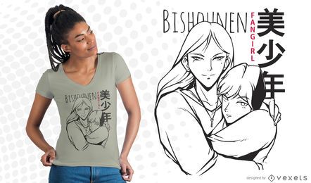 Bishounen Fangirl T-Shirt Design