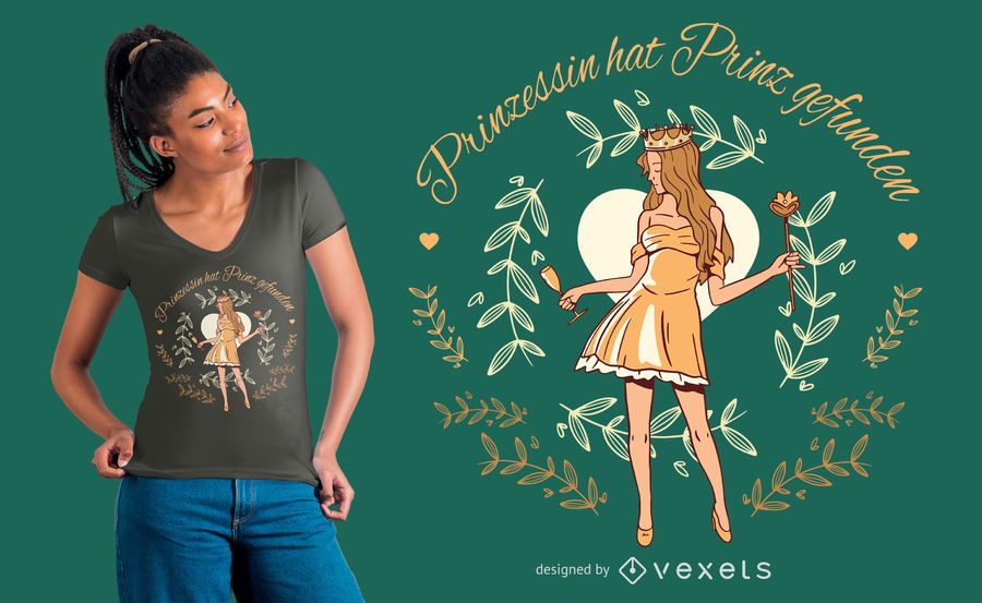 Princess German Quote T-shirt Design Princess German Quote T-shirt Design