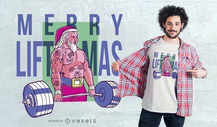 Merry liftmas tattoo t-shirt design Merry liftmas tattoo t-shirt design