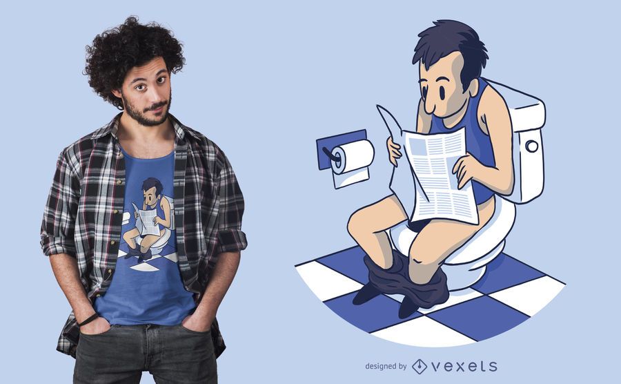 Mann am Toilettent-shirt Design Mann am Toilettent-shirt Design