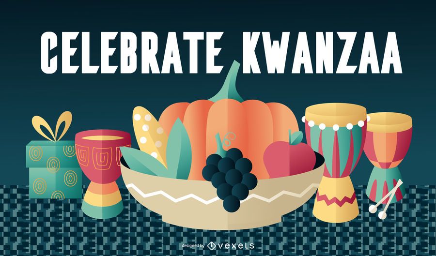Ilustración de elementos de Kwanzaa Ilustración de elementos de Kwanzaa