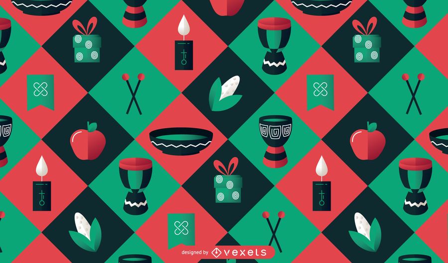 Kwanzaa design padrão colorido Kwanzaa design padrão colorido