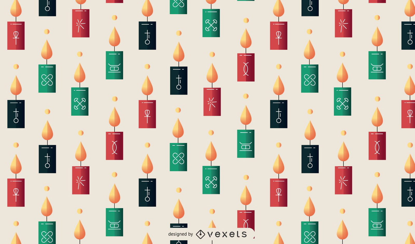 Kwanzaa candles pattern design