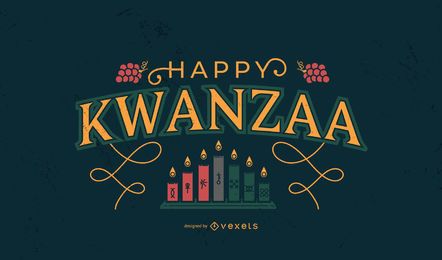 Diseño de letras feliz Kwanzaa