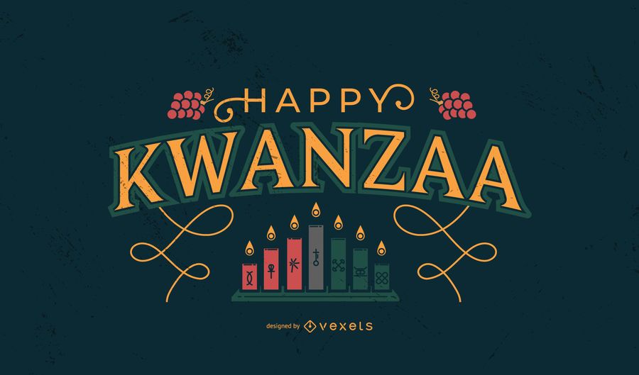 Diseño de letras feliz Kwanzaa Diseño de letras feliz Kwanzaa