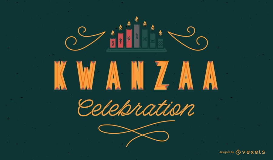 Kwanzaa celebration lettering design Kwanzaa celebration lettering design