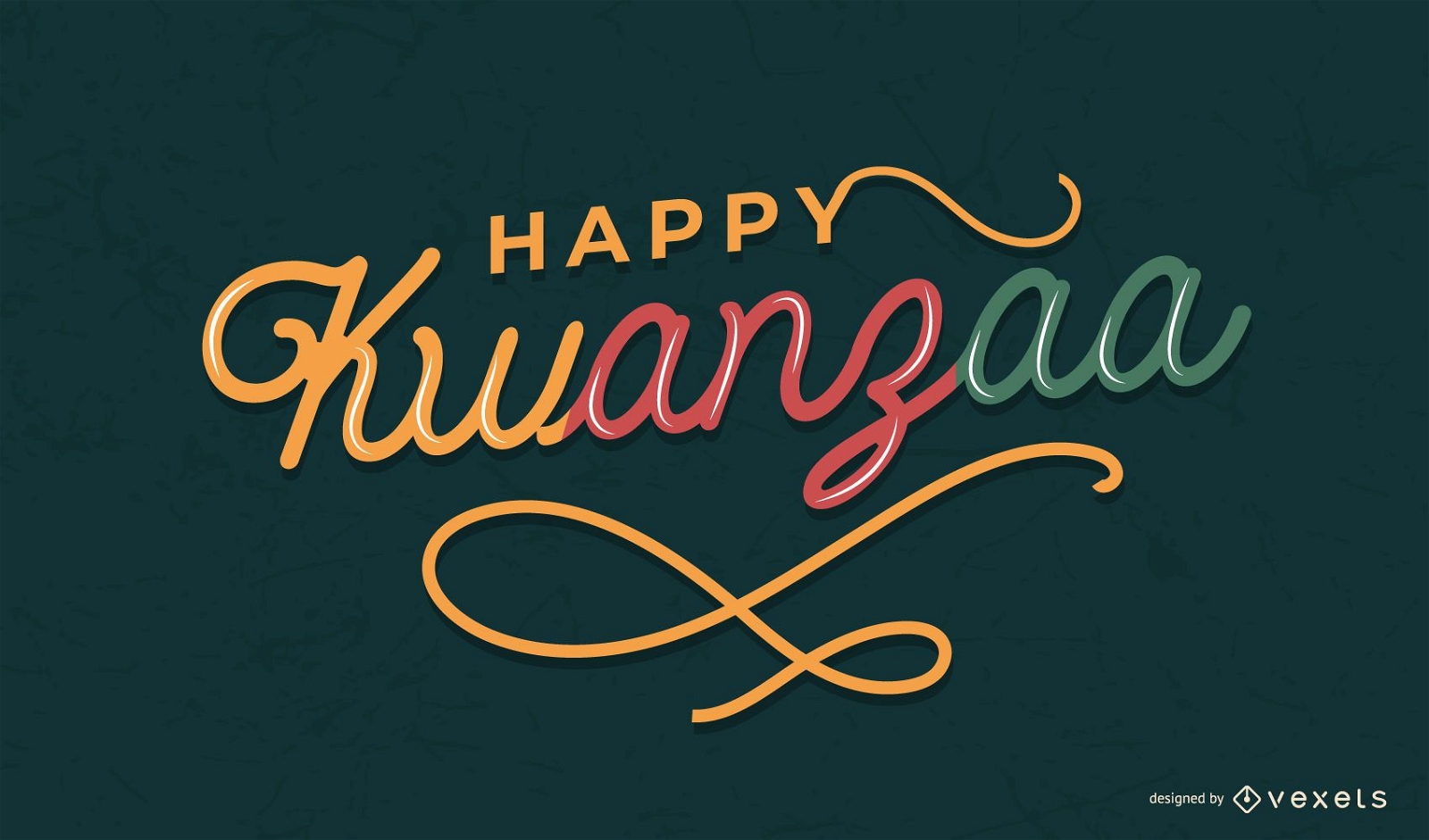 Letras coloridas de Kwanzaa feliz