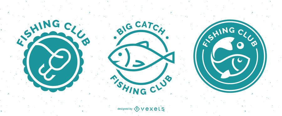 Fishing badges set Fishing badges set