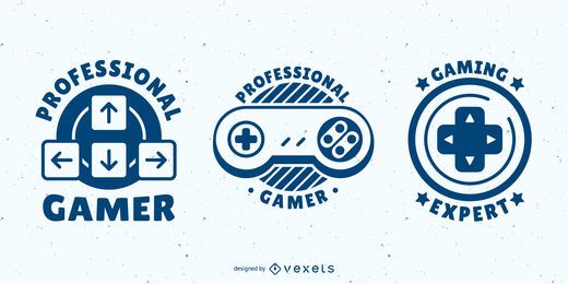 Conjunto de emblemas de videogame Conjunto de emblemas de videogame