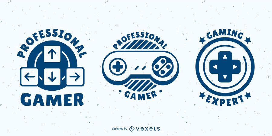Video game badges set Video game badges set