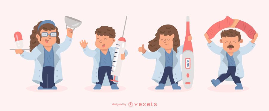 Flat nurses character set Flat nurses character set