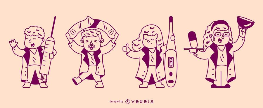Stroke nurses character set Stroke nurses character set