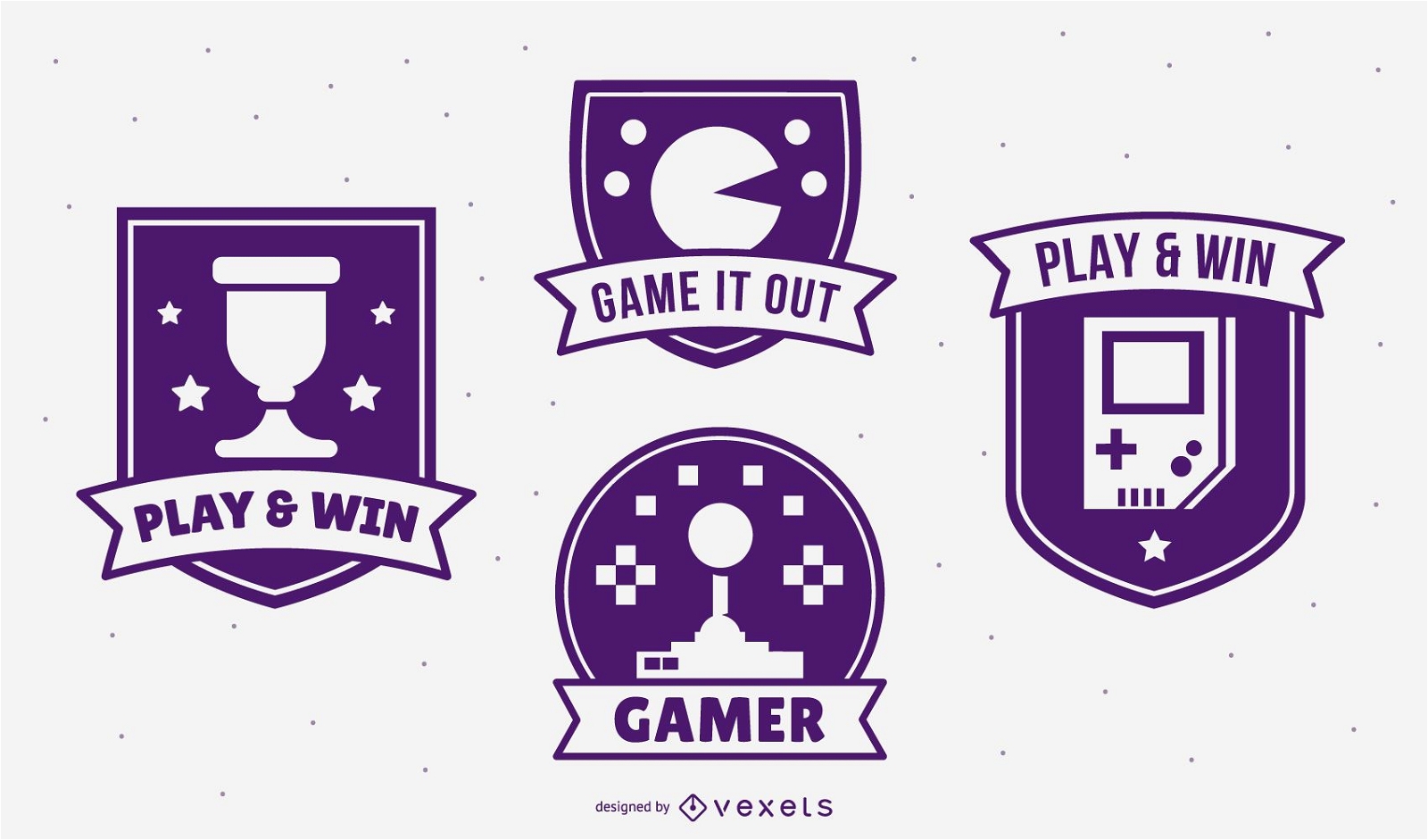 Pacote de emblemas de videogame