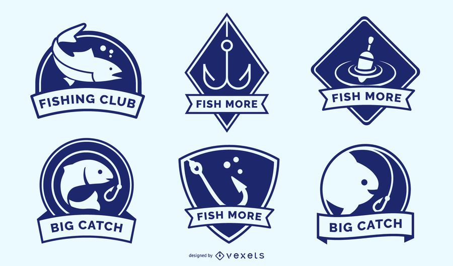 Fishing badges pack Fishing badges pack