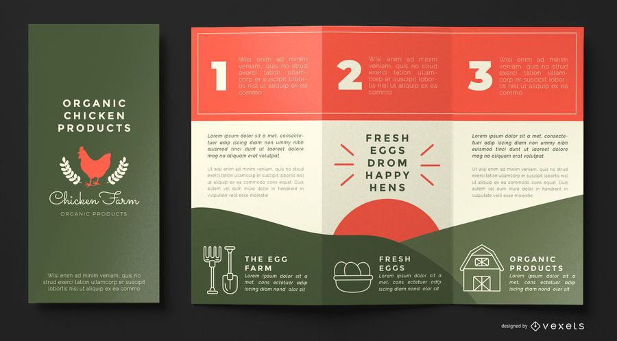 Chicken farm brochure template Chicken farm brochure template