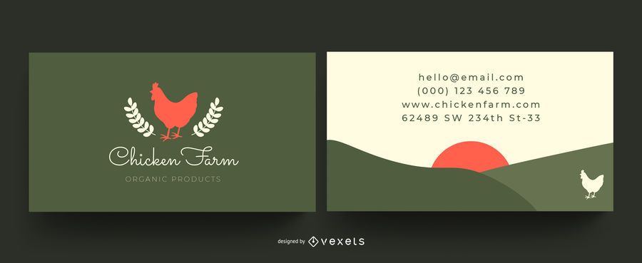 Chicken farm business card Chicken farm business card