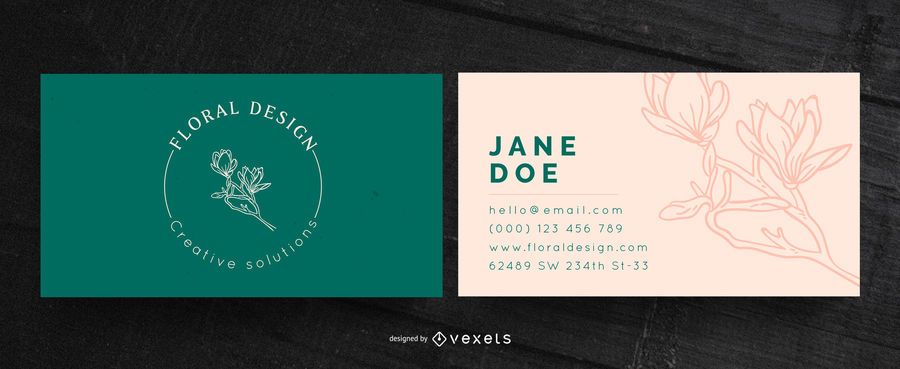 Floral design business card Floral design business card