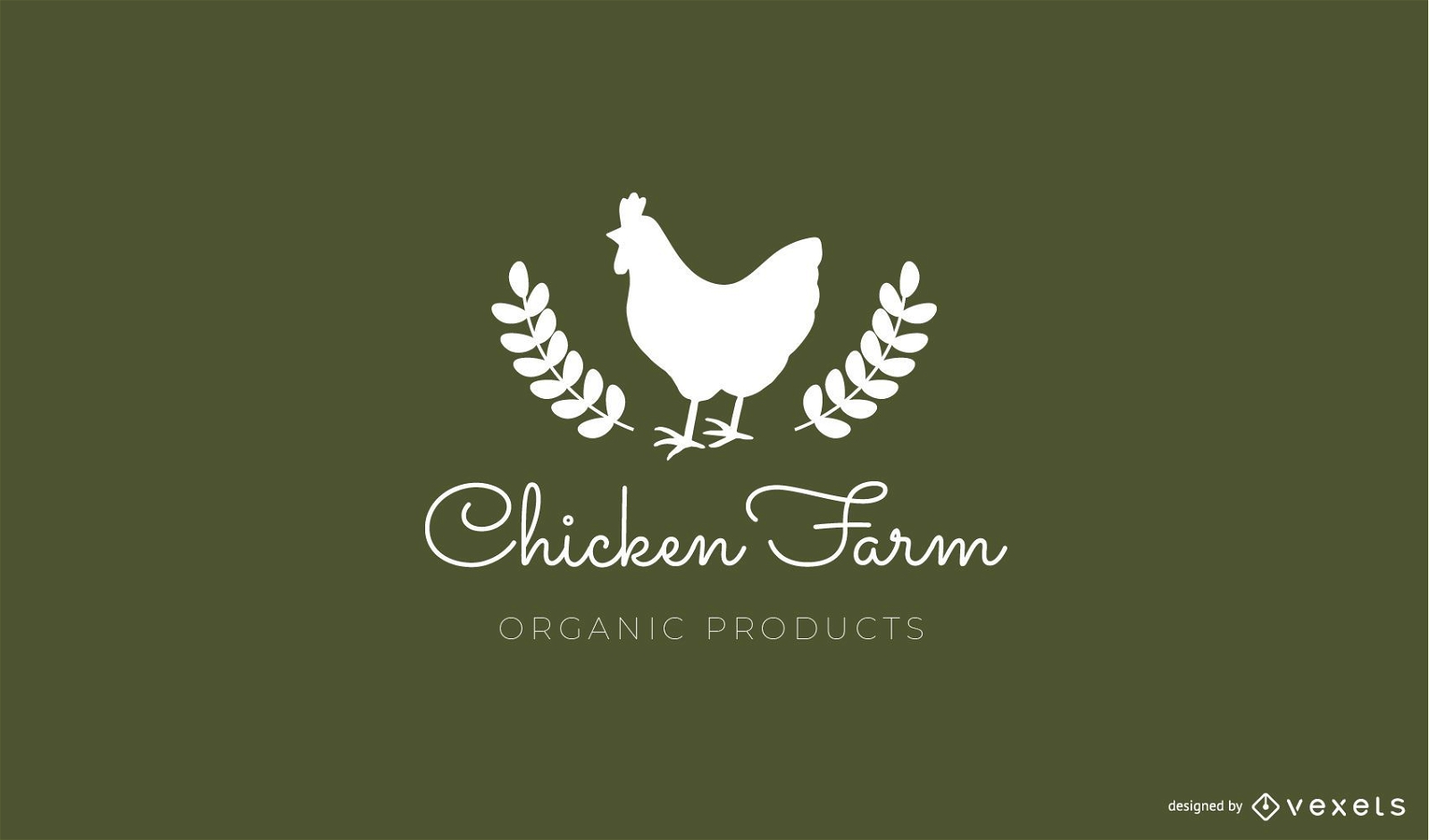 Chicken farm logo template