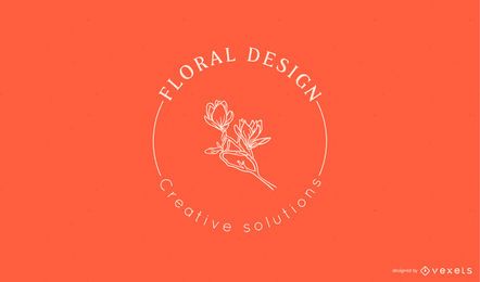 Logo-Vorlage für Blumenmuster