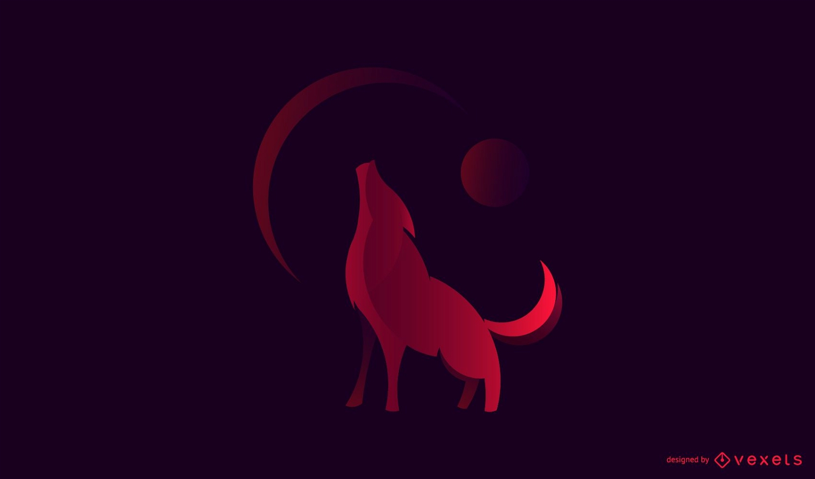 Modelo de logotipo de lobo moderno