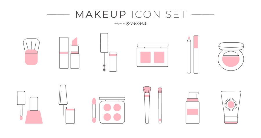 Makeup duotone icon set Makeup duotone icon set