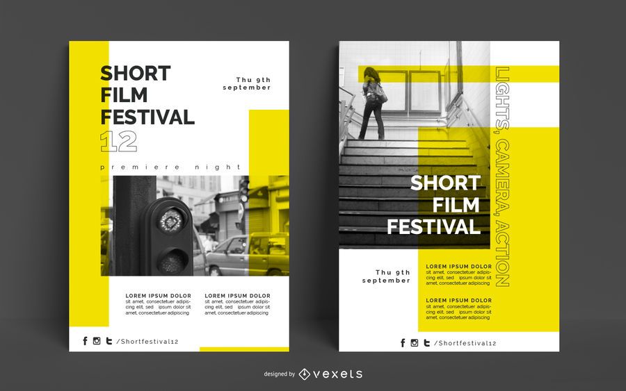 Film Festival Poster Vorlage Vektor Download