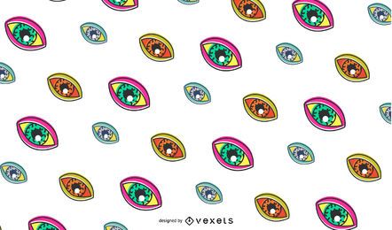 Retro eyes pattern design Retro eyes pattern design