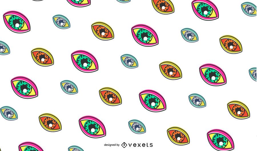 Design de padrão de olhos retrô Design de padrão de olhos retrô