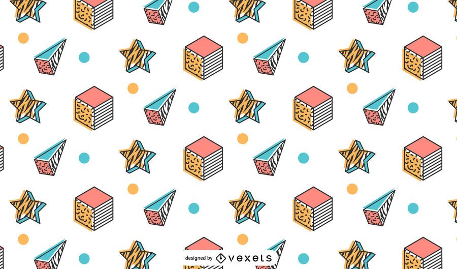 Memphis Retro Muster Design Memphis Retro Muster Design