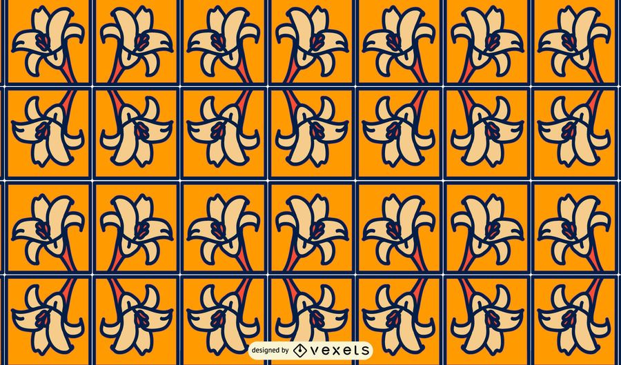 Flower squares pattern design Flower squares pattern design